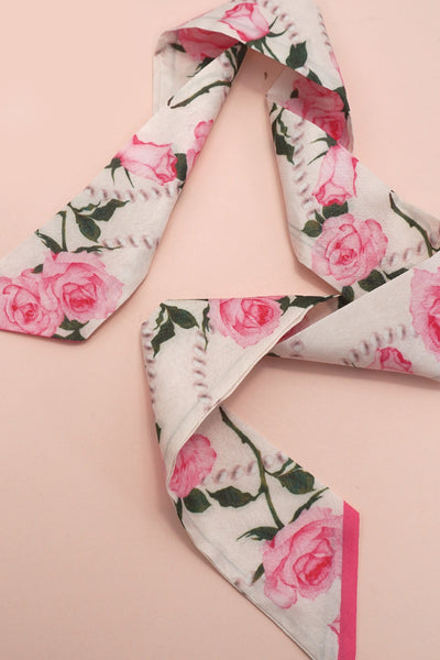 SOFT SILKY SKINNY TWILLY SCARF NECKLACE WRAP | 40SC684