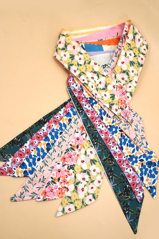 SOFT SILKY SKINNY TWILLY SCARF NECKLACE WRAP | 40SC685