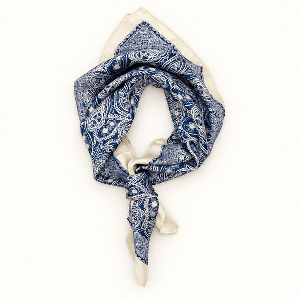 Elegant Classic Paisley Satin Square Scarf | 40SC744