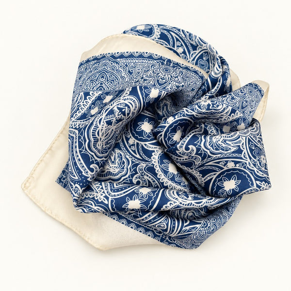 Elegant Classic Paisley Satin Square Scarf | 40SC744