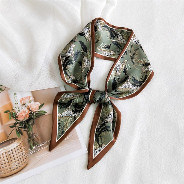 SOFT SILKY SKINNY TWILLY SCARF NECKLACE WRAP | 40SC683