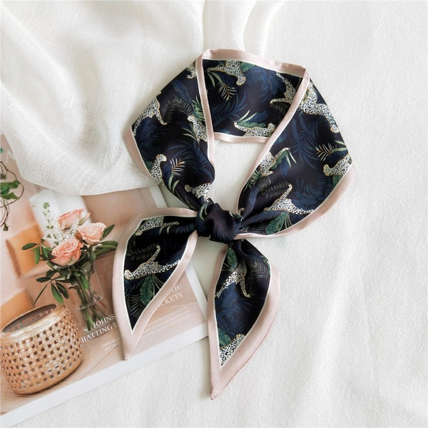 SOFT SILKY SKINNY TWILLY SCARF NECKLACE WRAP | 40SC683