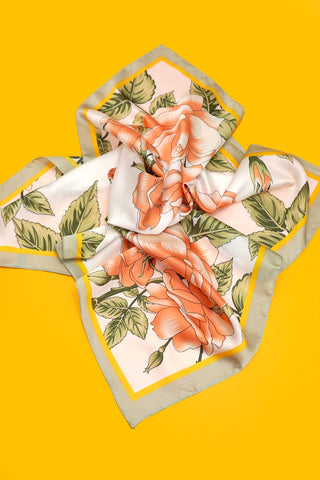 LARGE FLORAL PRINT BANDANA SCARF | 40SC681