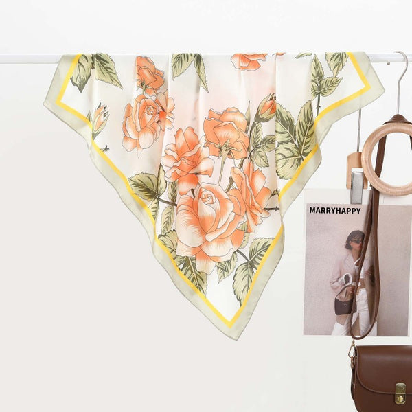 LARGE FLORAL PRINT BANDANA SCARF | 40SC681