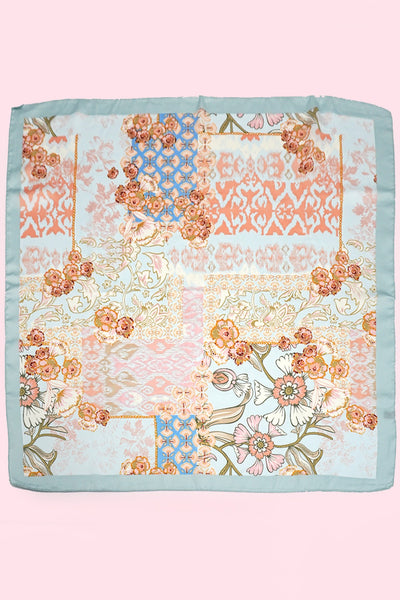 LARGE FLORAL PRINT BANDANA SCARF | 40SC682