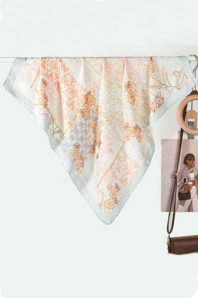 LARGE FLORAL PRINT BANDANA SCARF | 40SC682