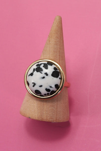 NATURAL STONE COCKTAIL STATEMENT RING | 80R084