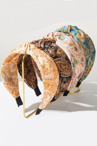 FLORAL PAISLEY PATTERN VINTAGE HAIR BAND BANGS | 40HB186