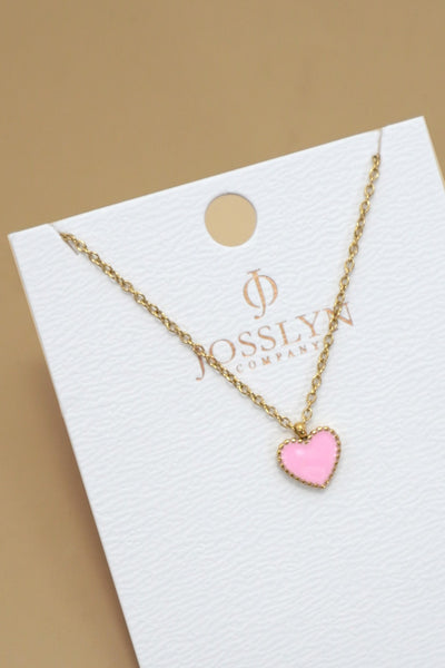 18K STAINLESS STEEL TARNISH FREE HEART NECKLACE | 40NK9569