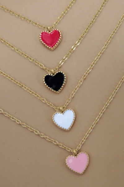 18K STAINLESS STEEL TARNISH FREE HEART NECKLACE | 40NK9569