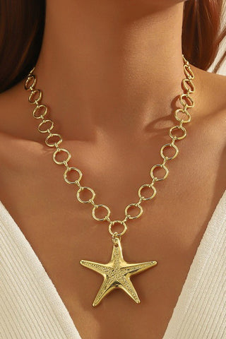 PUFFY STAR CHUNKY CHAIN STATEMENT NECKLACE | 40NK9571
