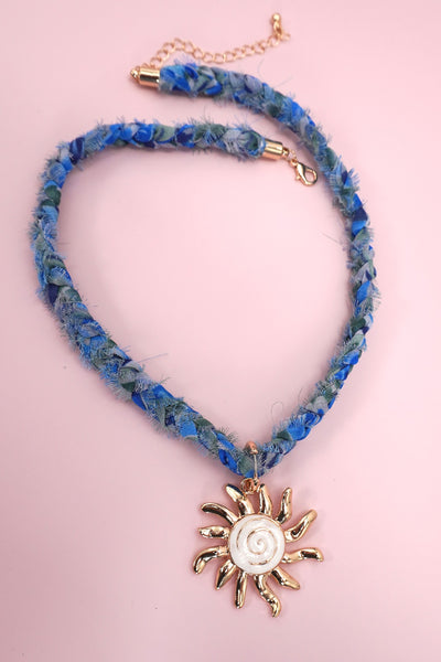 SCARF NECKLACE-INTERCHANGEABLE STARFISH SUN CHARM | 80N92337