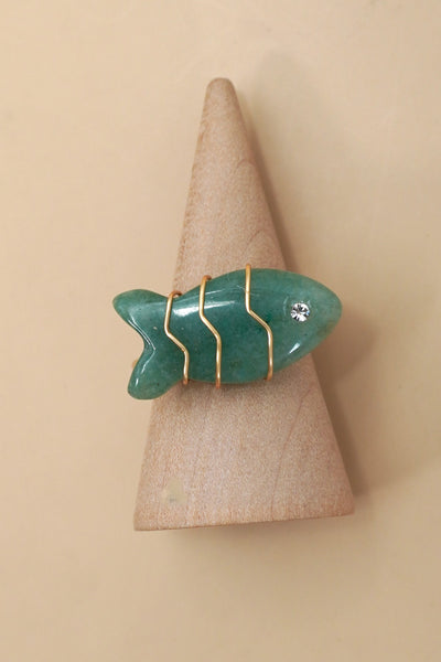 18K STAINLESS STEEL TARNISH FREE STONE RING | 40R132