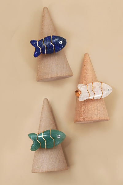 18K STAINLESS STEEL TARNISH FREE STONE RING | 40R132