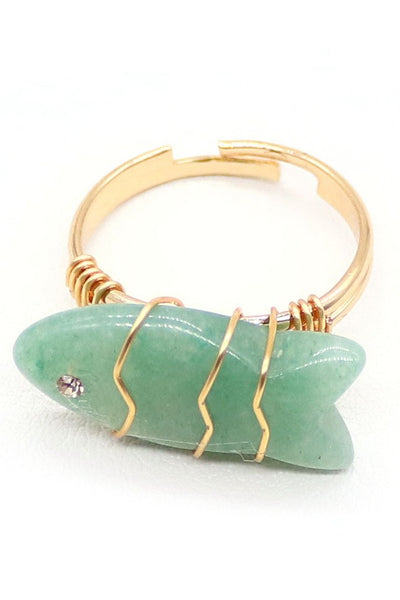 18K STAINLESS STEEL TARNISH FREE STONE RING | 40R132