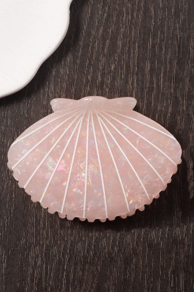 JUMBO BEACH OCEAN PVC SEASHELL HAIR CLAW CLIPS | 40H1004