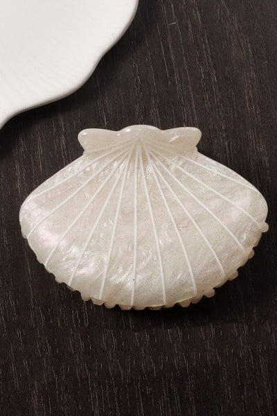 JUMBO BEACH OCEAN PVC SEASHELL HAIR CLAW CLIPS | 40H1004