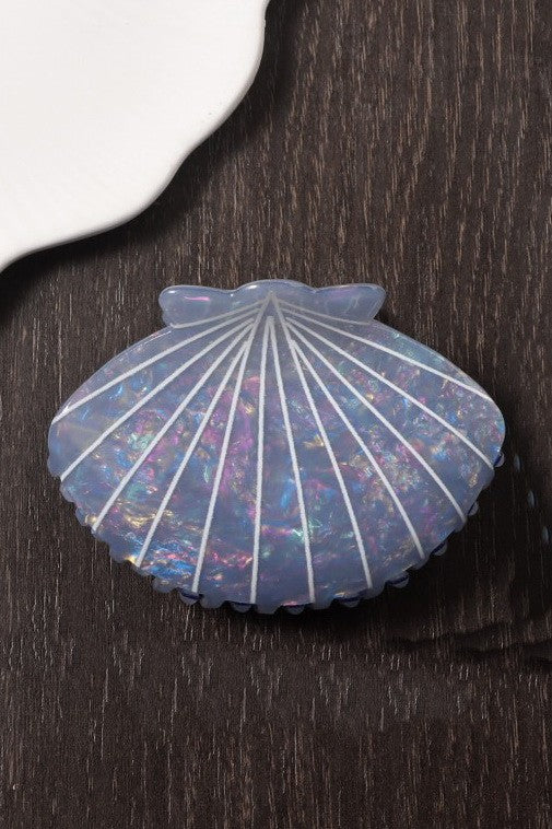 JUMBO BEACH OCEAN PVC SEASHELL HAIR CLAW CLIPS | 40H1004