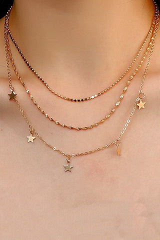 18K STAINLESS STEEL TARNISH FREE STAR NECKLACE | 40NK9587