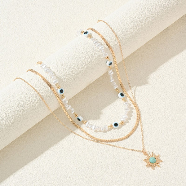 18K STAINLESS STEEL TARNISH FREE STAR NECKLACE | 40NK9588