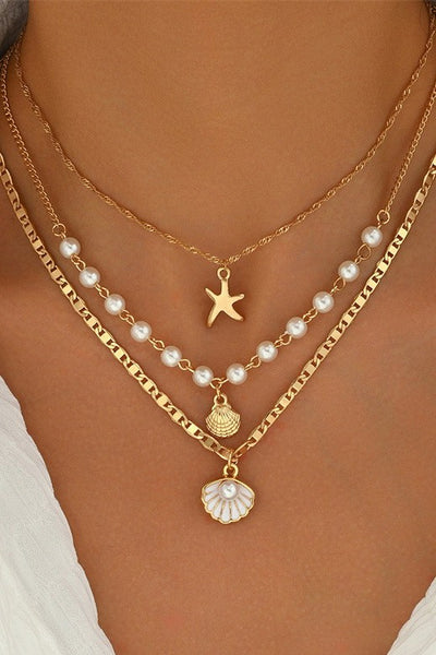 18K STAINLESS STEEL TARNISH FREE LAYERED NECKLACE | 40NK9591