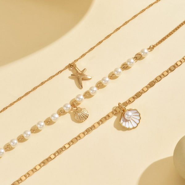 18K STAINLESS STEEL TARNISH FREE LAYERED NECKLACE | 40NK9591