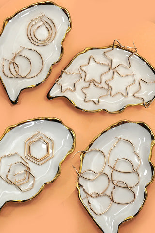 18K STAINLESS STEEL WATERPROOF TARNISH FREE HOOPS | 40E420