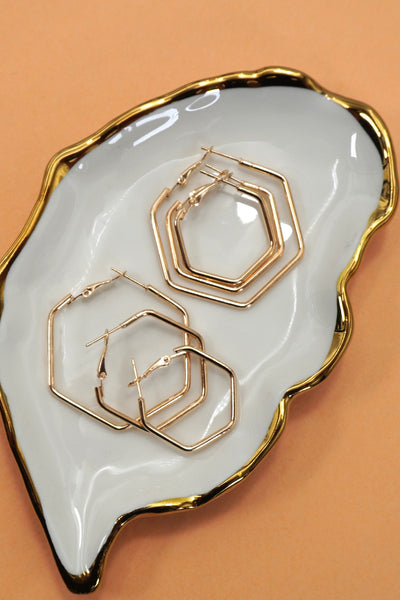 18K STAINLESS STEEL WATERPROOF TARNISH FREE HOOPS | 40E420