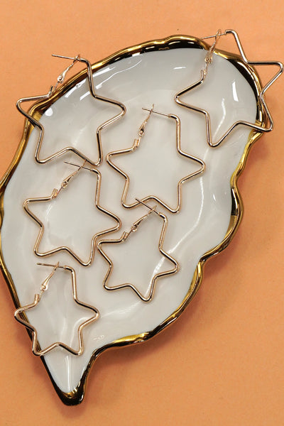 18K STAINLESS STEEL WATERPROOF TARNISH FREE HOOPS | 40E420