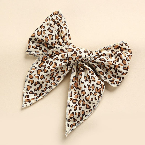 LARGE ANIMAL FLORAL BOW RIBBON HAIR CLIPS | 40H1012