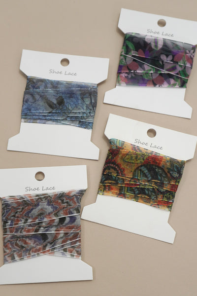 MULTI DESIGN SATIN ORGANZA SHOE LACE | 40SD114