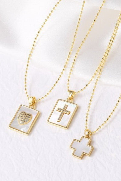 EPOXY RHINESTONE PENDANT NECKLACE | 40NK9607