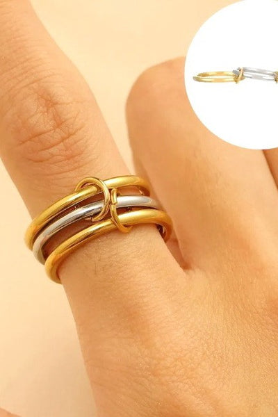 Stainless Steel Stackable Plain Band Rings Linked | 40R134