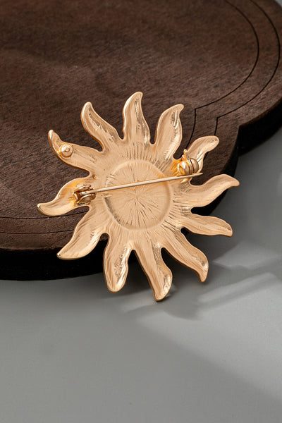 VINTAGE CELESTRIAL SUNBURST BROOCH PIN | 80BC058