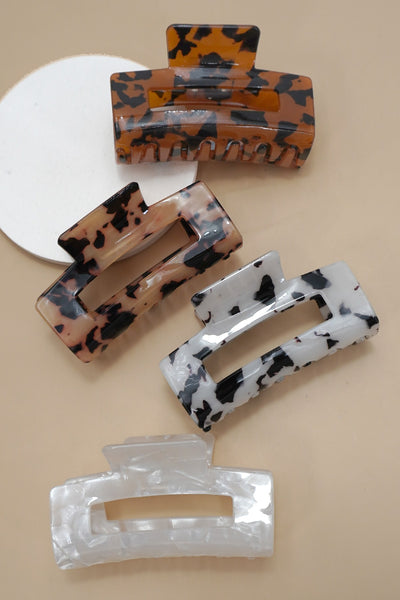 JUMBO ANIMAL TORT PRINT HAIR CLAW CLIPS | 40H1017