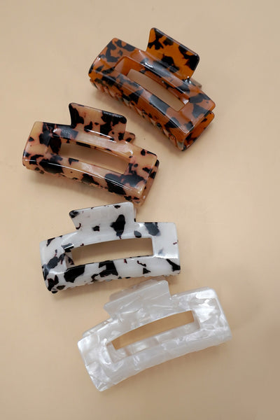 JUMBO ANIMAL TORT PRINT HAIR CLAW CLIPS | 40H1017