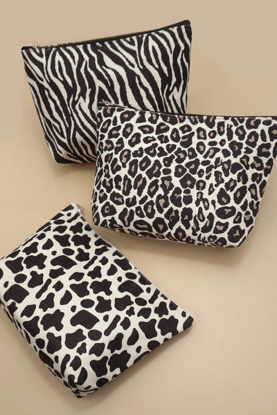 TRAVEL ANIMAL LEOPARD COSMETIC MAKEUP POUCH BAG | 40P581