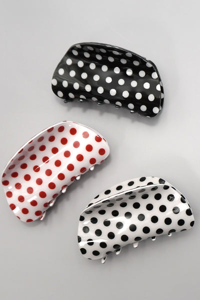 JUMBO POLKA DOT HAIR CLAW CLIPS | 40H1018
