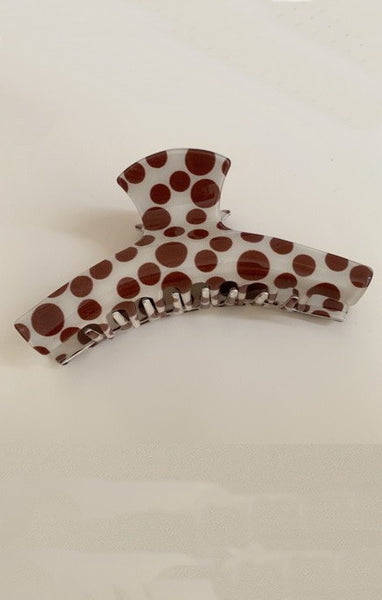 LARGE POLKA DOT HAIR CLAW CLIPS | 40H1019
