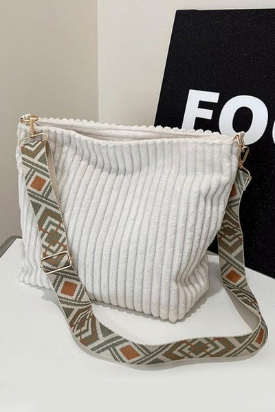 Corduroy AZTEC Guitar Shoulder Strap Tote Bag | 40P584