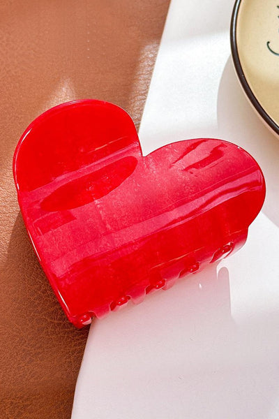 VALENTINE JUMBO HEART HAIR CLAW CLIPS | 40H1024