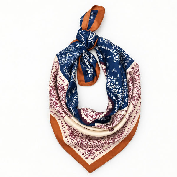 Patchwork Paisley Bandana Printed Square Scarf | 40SC761