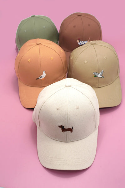 ANIMAL DOG BIRD EMBROIDERY CLASSIC CAP | 40HW746