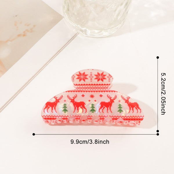 CHRISTMAS TREE SANTA GINGERBREAD HOLIDAY HAIR CLAW | 40H1027