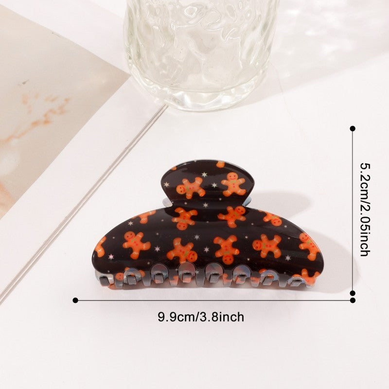 CHRISTMAS TREE SANTA GINGERBREAD HOLIDAY HAIR CLAW | 40H1027