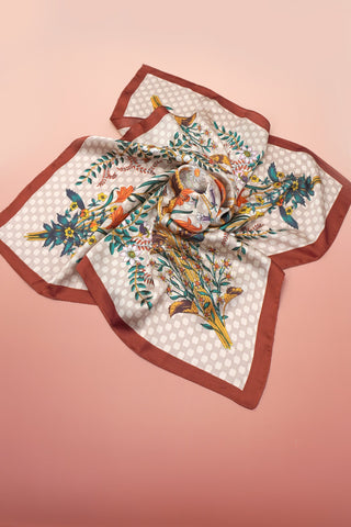 LARGE FLORAL PRINT BANDANA SCARF | 40SC697