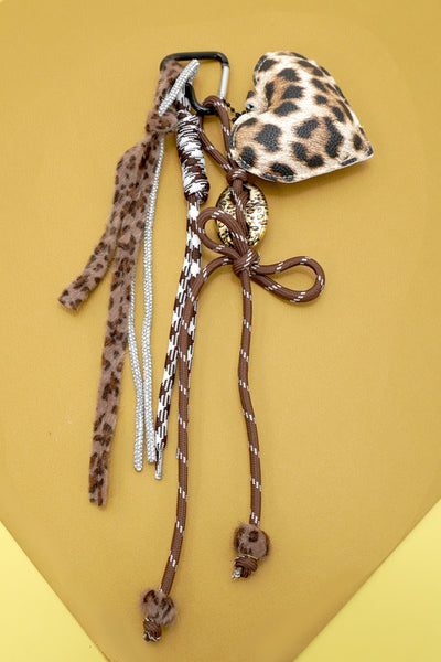 BAG CHARM KEY CHAIN - ANIMAL HEART ROPE | 40KC168