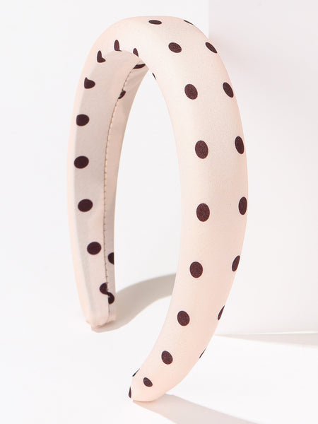 POKA DOT PUFFED SPA HEADBAND HAIR BAND | 40HB189