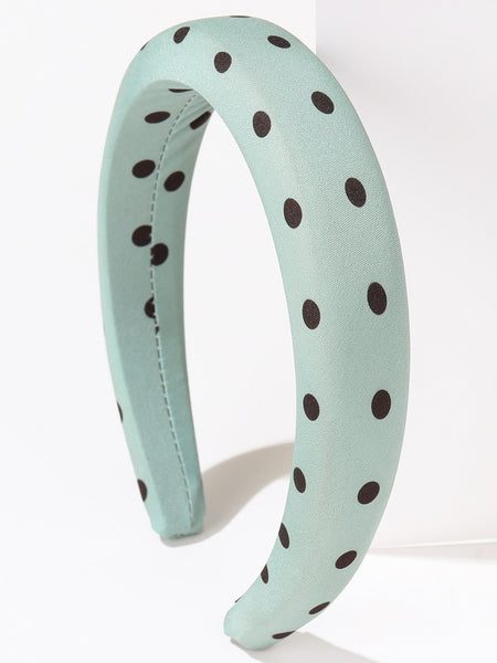 POKA DOT PUFFED SPA HEADBAND HAIR BAND | 40HB189