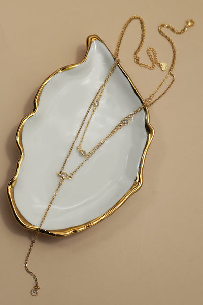 18K STAINLESS STEEL TARNISH FREE Y NECKLACE | 40NK9615